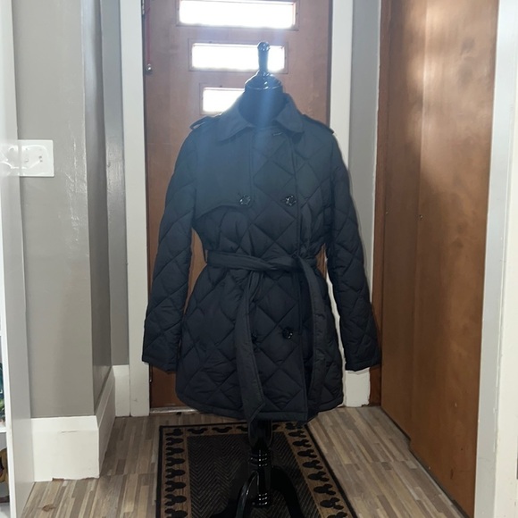 Sam Edelman black puffer trench jacket, FLAW - Picture 3 of 8